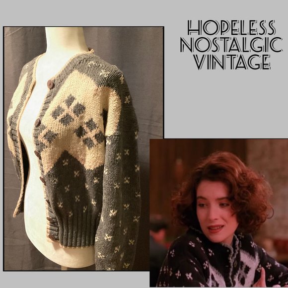 Michelle Stuart cardigan ASO Donna Hayward in Twin Peaks (in gray) - Picture 2 of 4